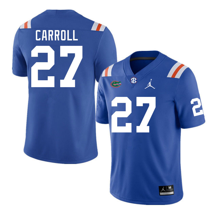 Men #27 Cam Carroll Florida Gators College Football Jerseys Stitched-Retro - Click Image to Close